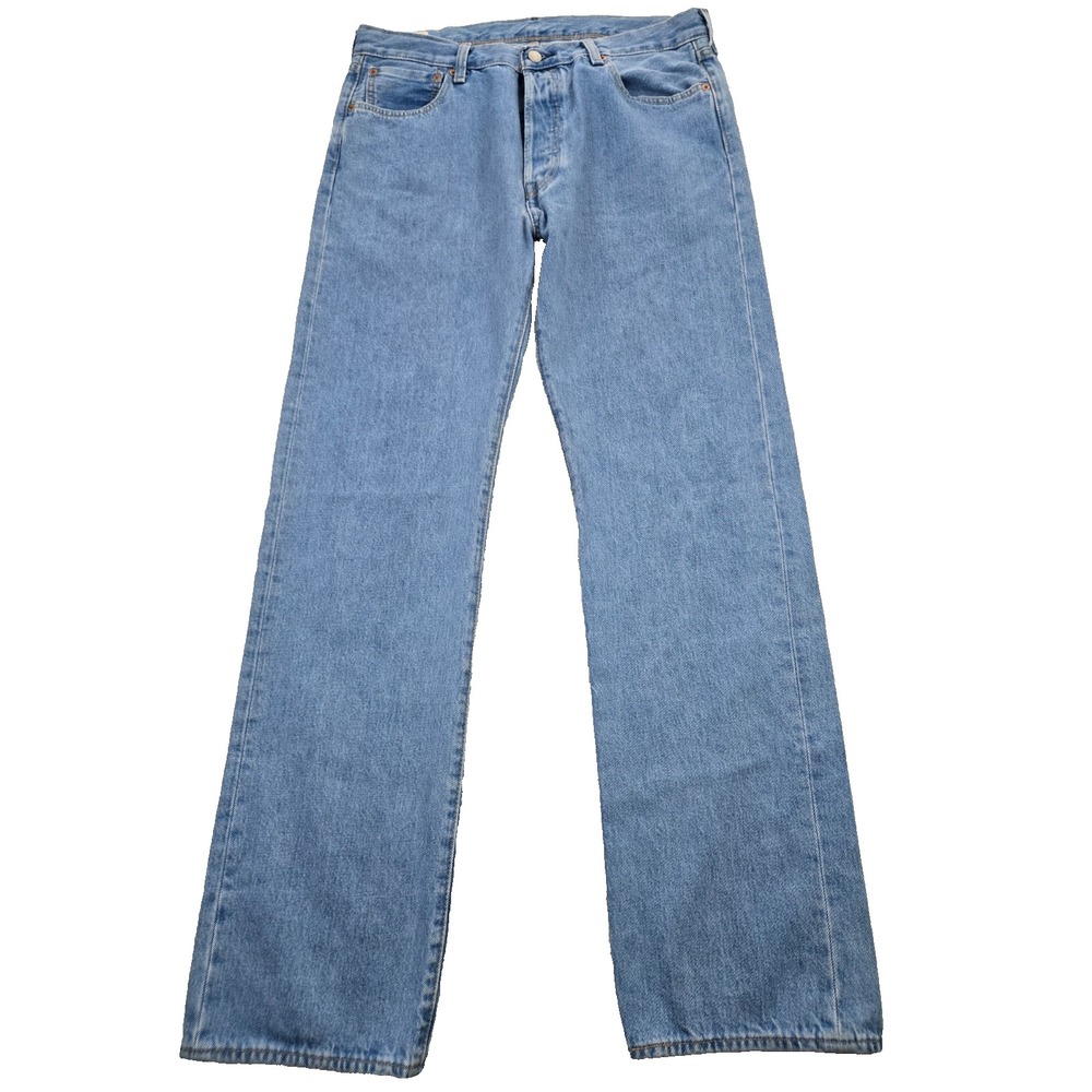 Levis Premium 501 Blue Jeans Mens Size 36 x 34 Button Fly Straight Leg New NWT